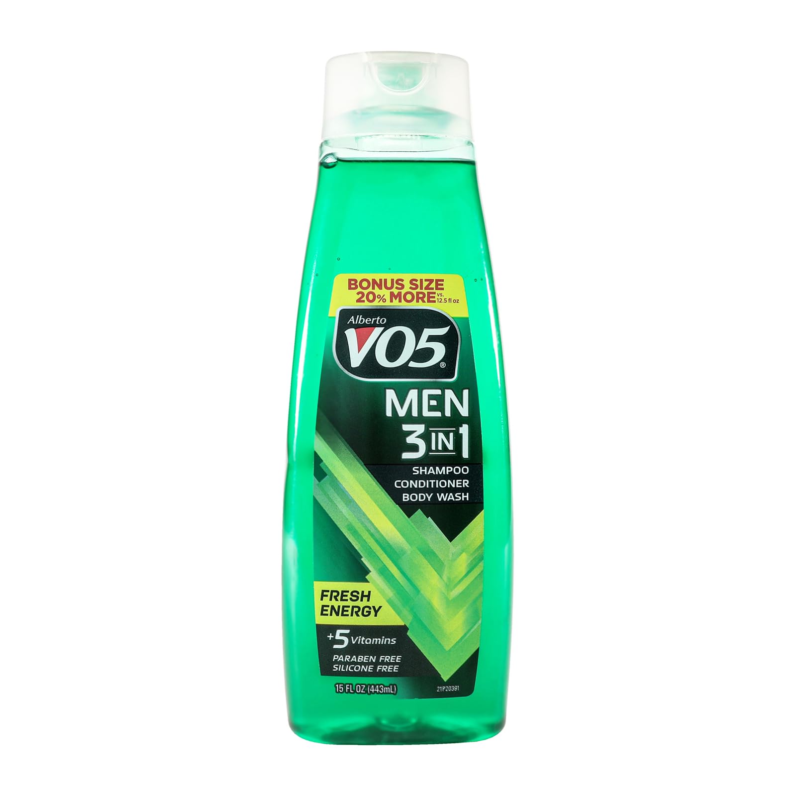 Alberto VO5 Fresh Energy 3in1 bottle delivering head-to-toe cleansing.