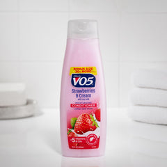 Alberto VO5 Moisture Milks creamy lather moisturizes and detangles hair.