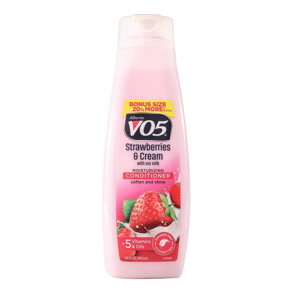 Alberto VO5 Moisture Milks bottle demonstrates hydrating care for everyday hair.