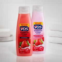 Alberto VO5 Moisture Milks shiny hair finish for soft, smooth strands.