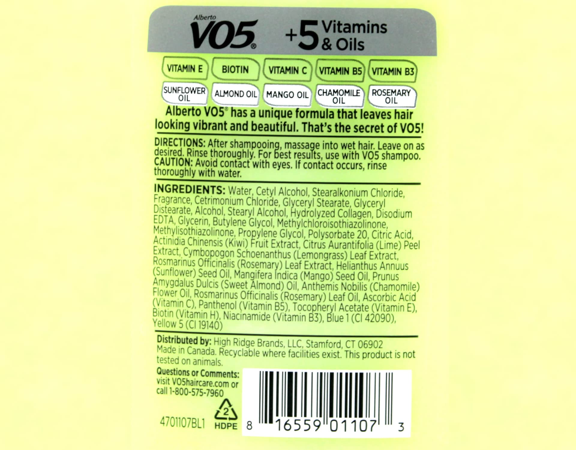 Alberto VO5 Herbal Escapes formula aids detangling and everyday conditioning after washing.
