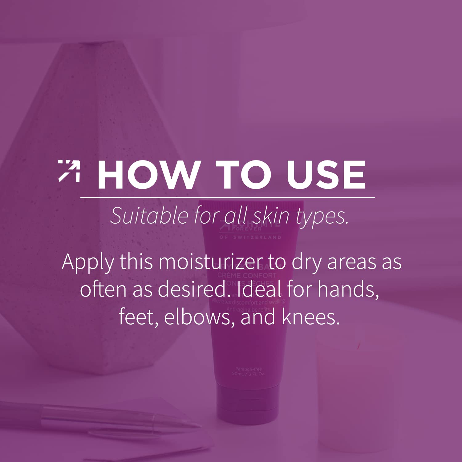 3oz packaging of Alchimie Forever Dry Skin Balm ready for travel or home use.