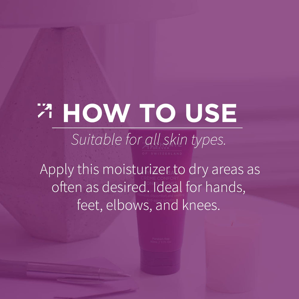 3oz packaging of Alchimie Forever Dry Skin Balm ready for travel or home use.