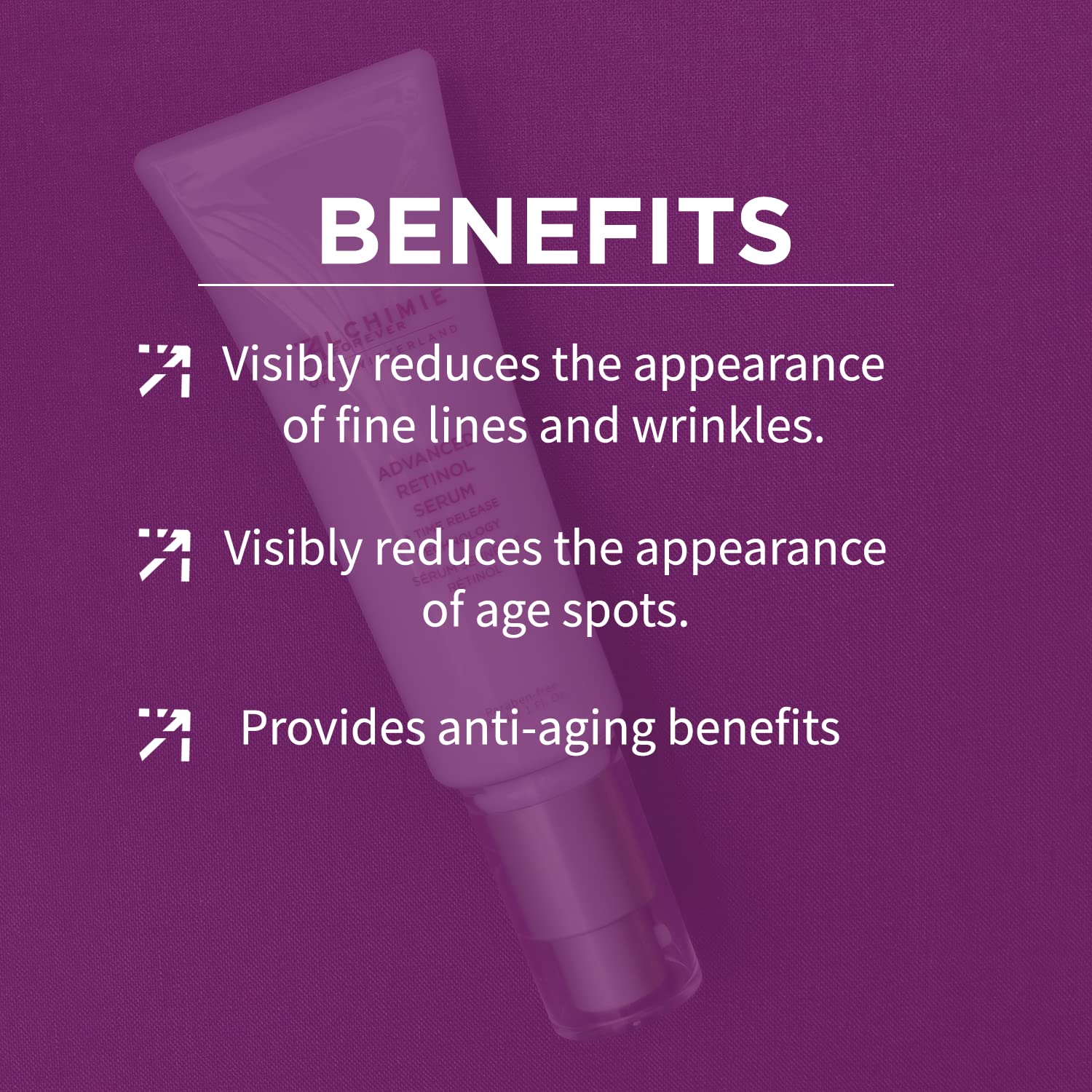 Alchimie Forever serum texture swirls showing time-release formula for smooth absorption