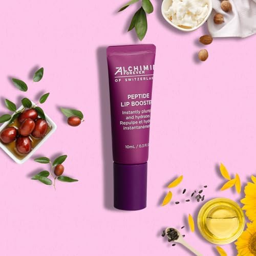 Shea butter and jojoba oil soften and comfort dry lips.