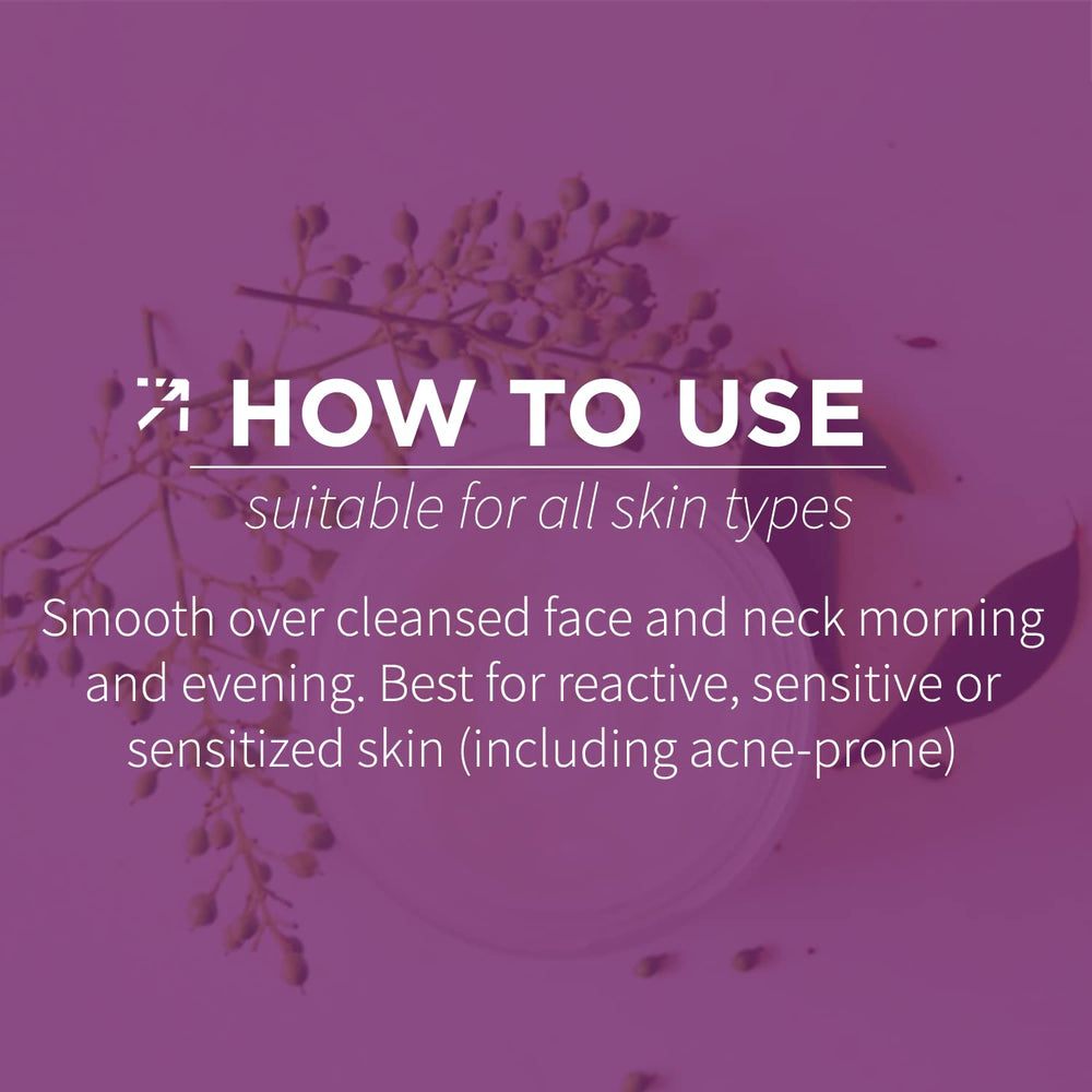 Alchimie Forever Kantic Calming Cream application on face and neck for daily hydration.