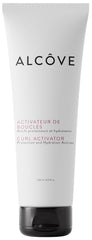 Alcove Curl Activator bottle close-up highlighting moisture-rich formula.