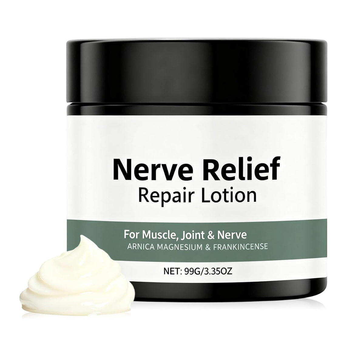 Alcura Nerve Cream bottle showing easy daily application and quick absorption.