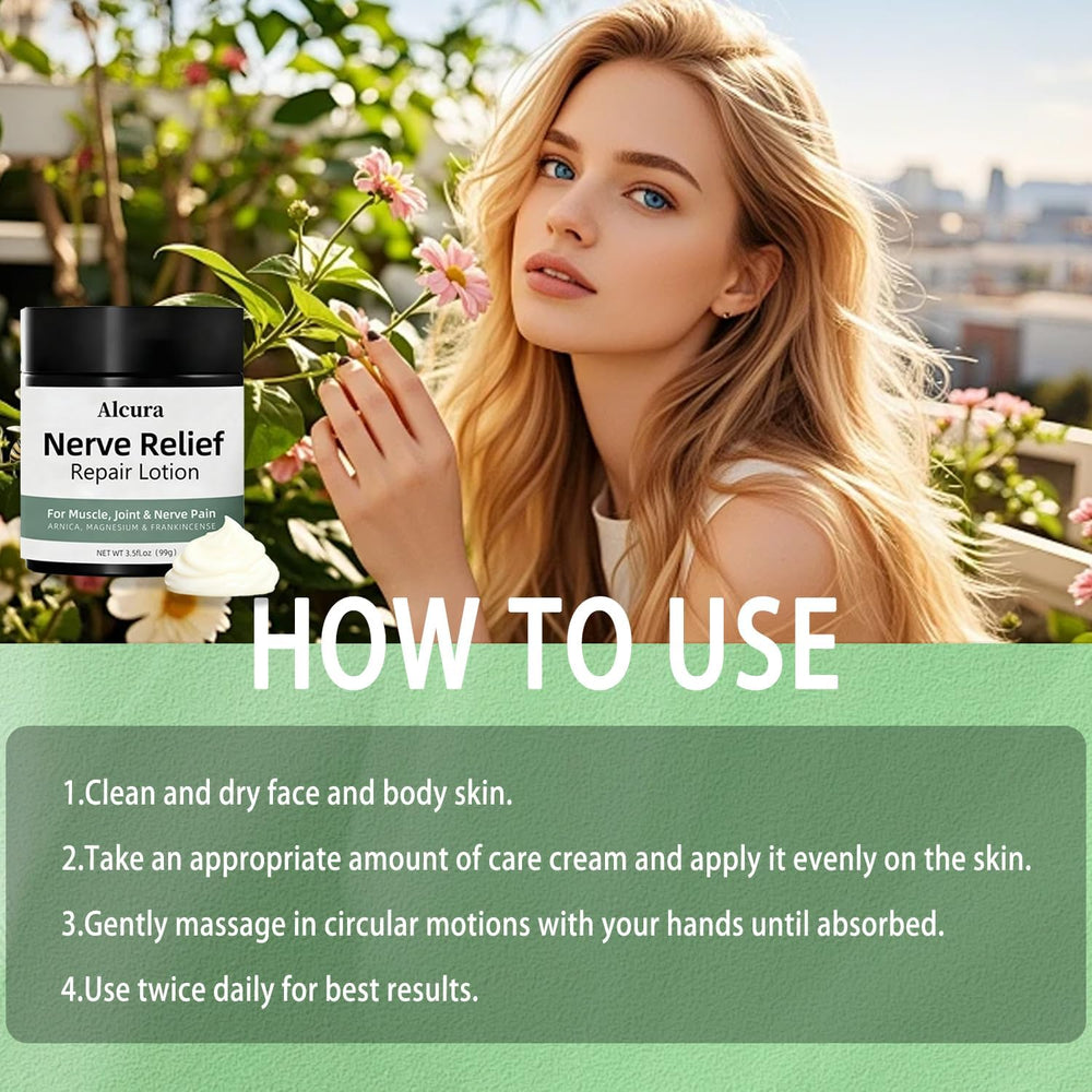 Alcura Nerve Cream used during a busy day for quick relief.