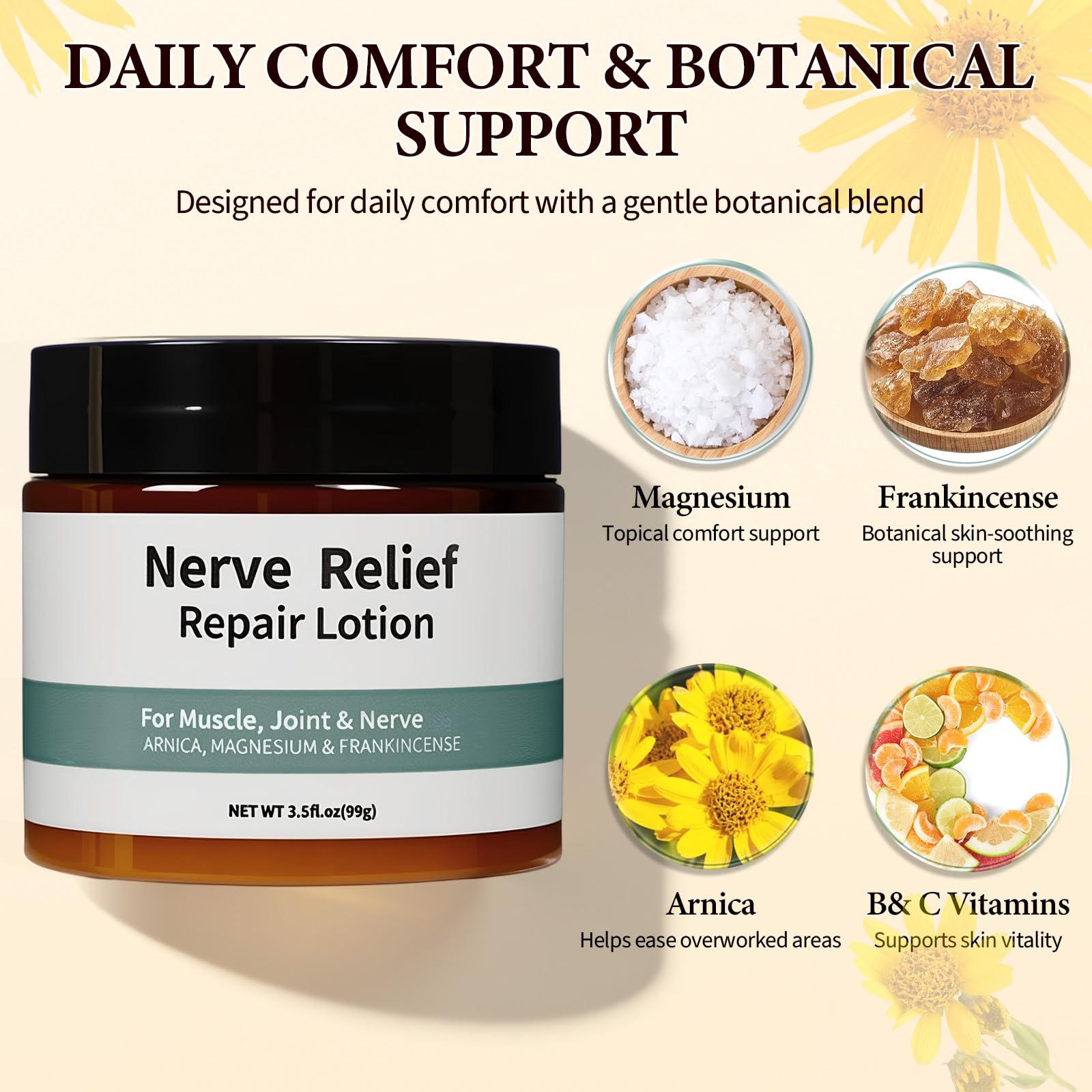 Alcura Nerve Cream quick-absorbing formula supports comfortable daily use.