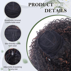 Alebery lightweight drawstring ponytail for secure all-day wear.