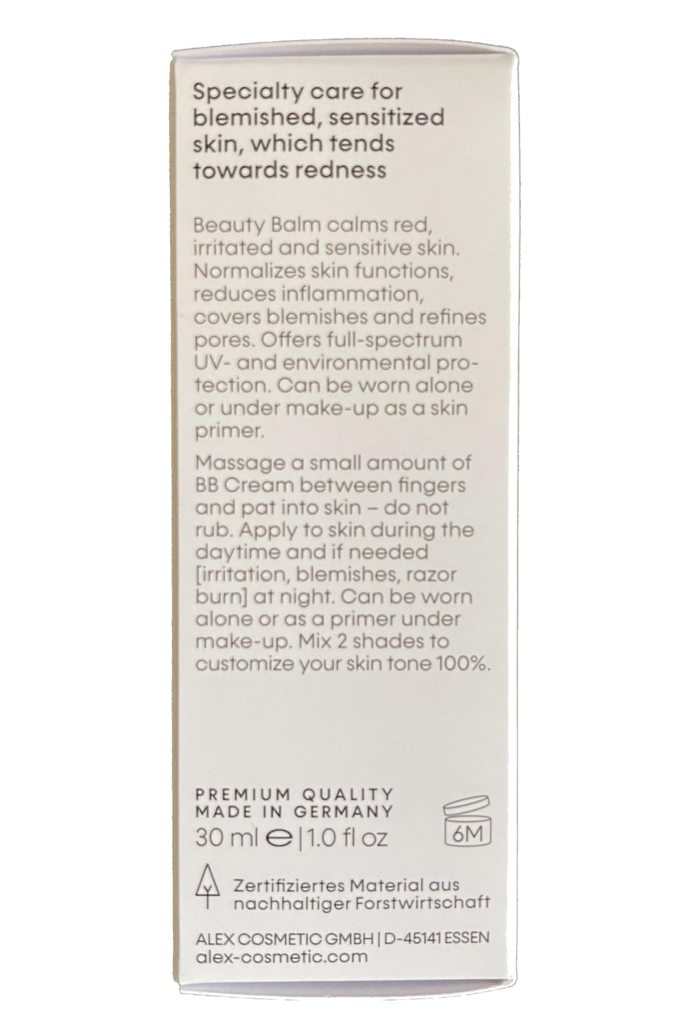 Alex Cosmetic BB Cream Medium Tone all-weather application shows daily protection and easy coverage.