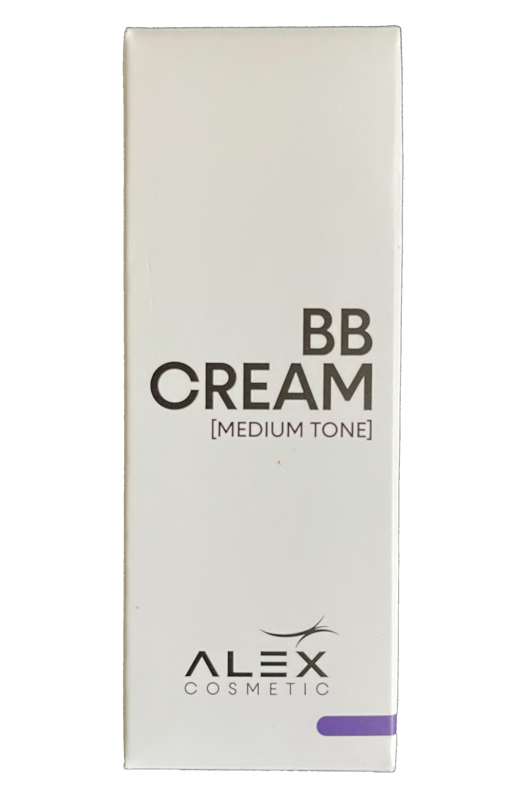 Alex Cosmetic BB Cream Medium Tone swatch on skin demonstrates pore-minimizing, even-tone effect.