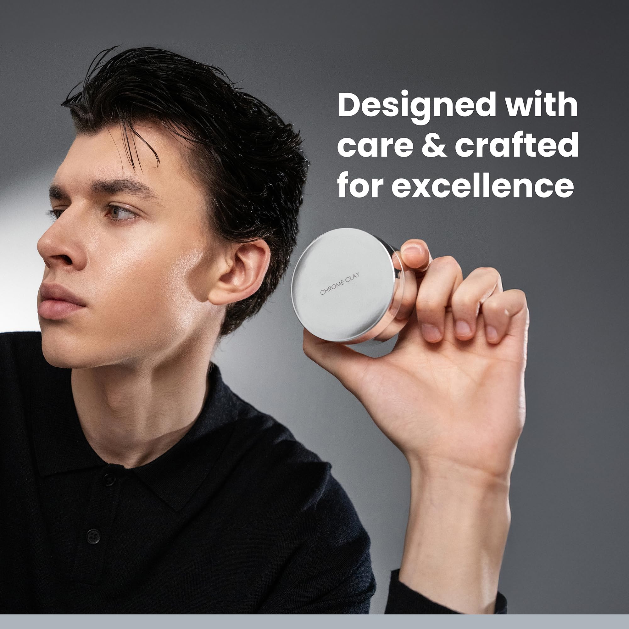 Subtle masculine scent of Chrome Clay Forte for daily use.