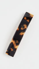 Alexandre de Paris Tokyo tortoise hair clip close-up showing slim profile and smooth edges