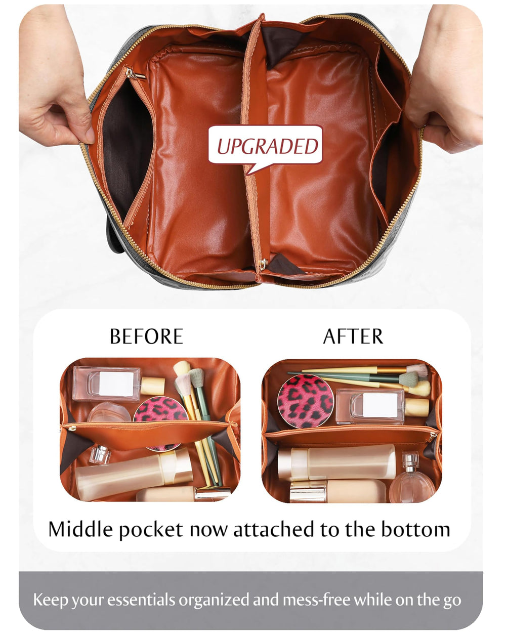 ALEXTINA versatile bag can double as an accessory organizer.