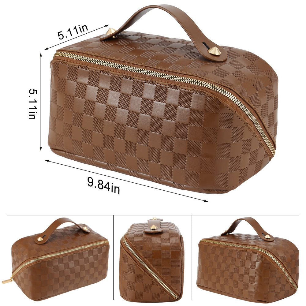 ALEXTINA inside layout with two large compartments and a middle pouch for easy organization.