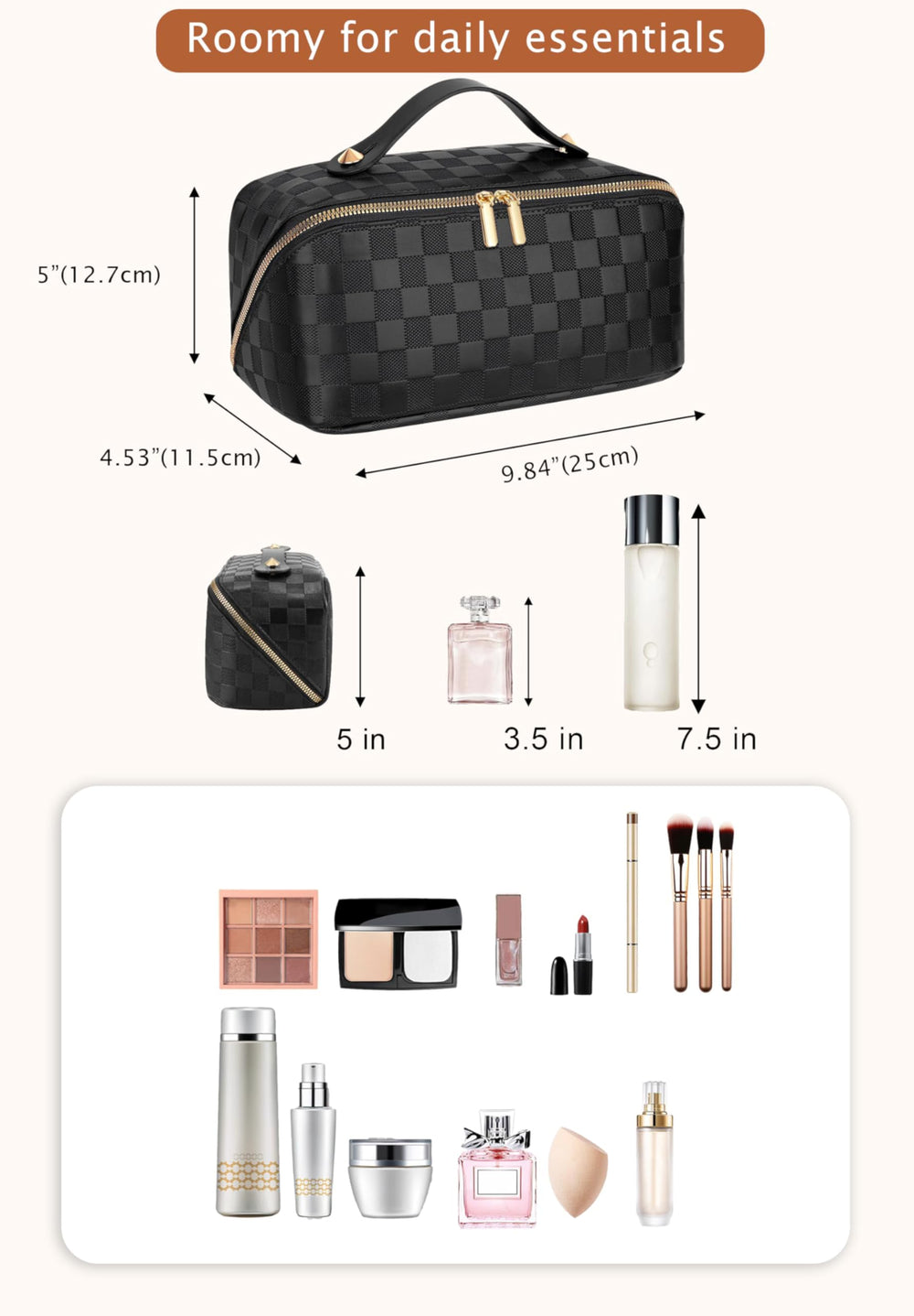 ALEXTINA bag features two main compartments and four pockets for organization.