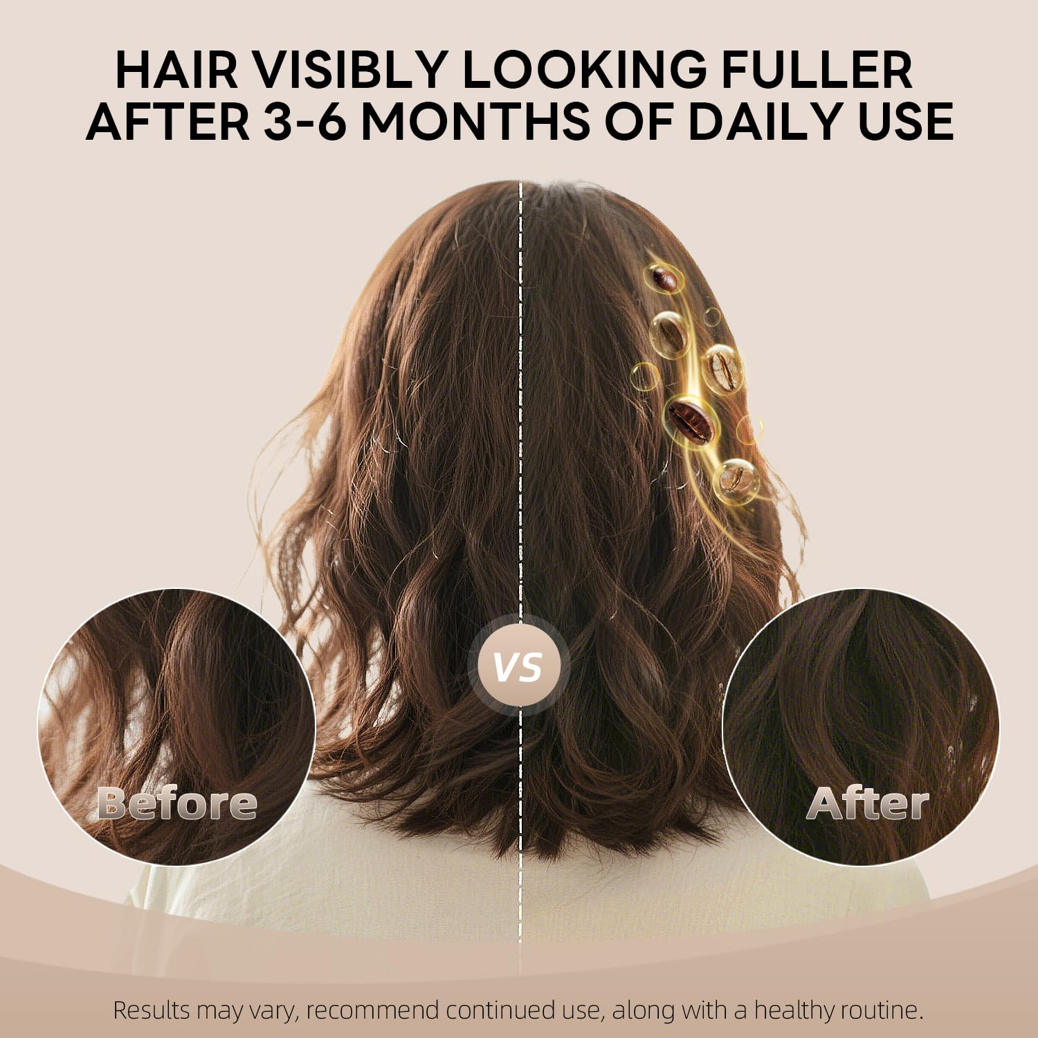 ALFHEIM Coffee+ ingredients highlight Arabica Coffee Oil nourishing the scalp.