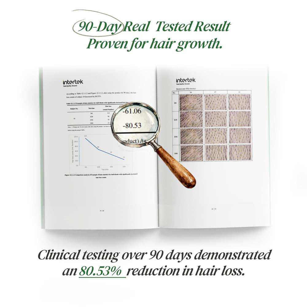 ALFHEIM daily-use bottle highlights density-boosting action for healthier-looking roots.