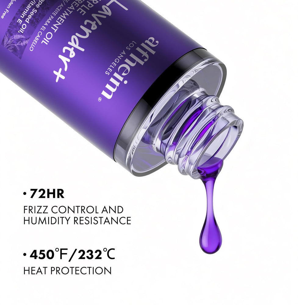 ALFHEIM Lavender+ purple pigment blend on hair to cool radiance and even tone.