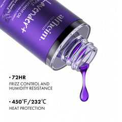 ALFHEIM Lavender+ purple pigment blend on hair to cool radiance and even tone.