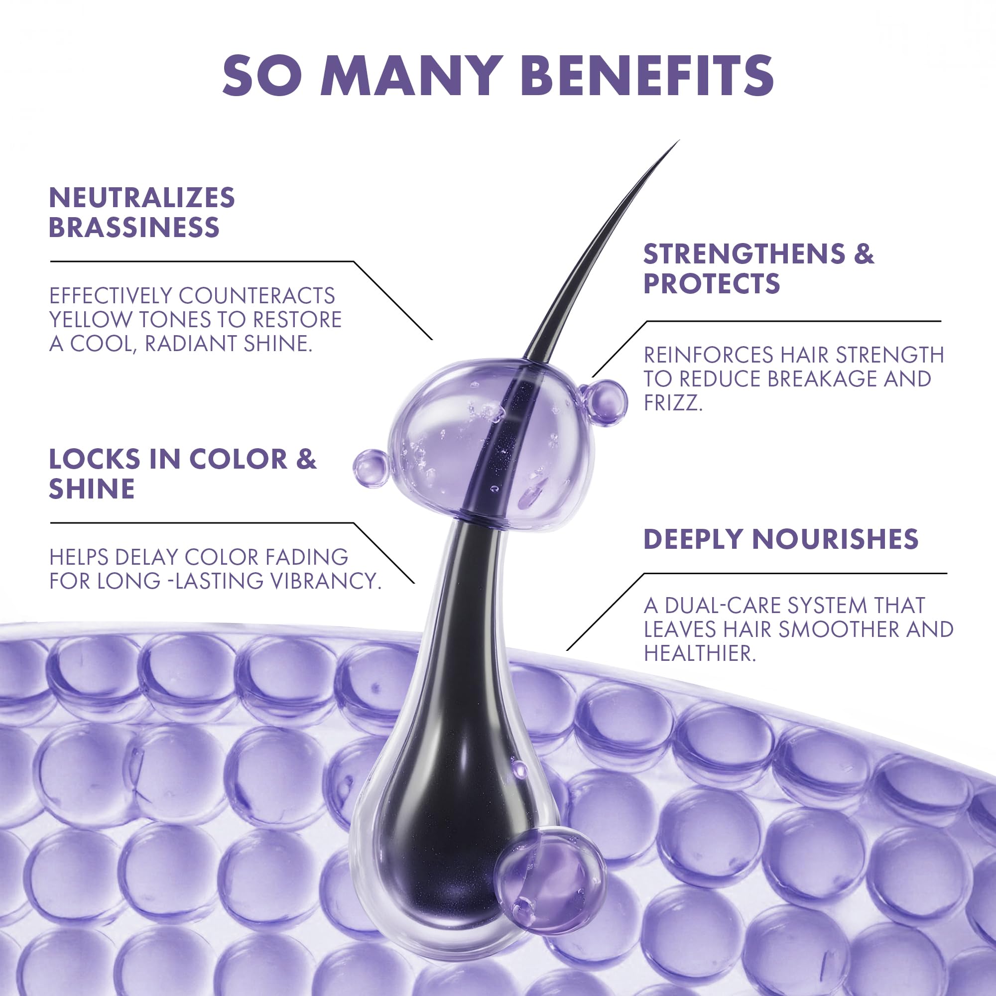 ALFHEIM Lavender+ Purple shampoo pour demonstrates easy application and rich lather.