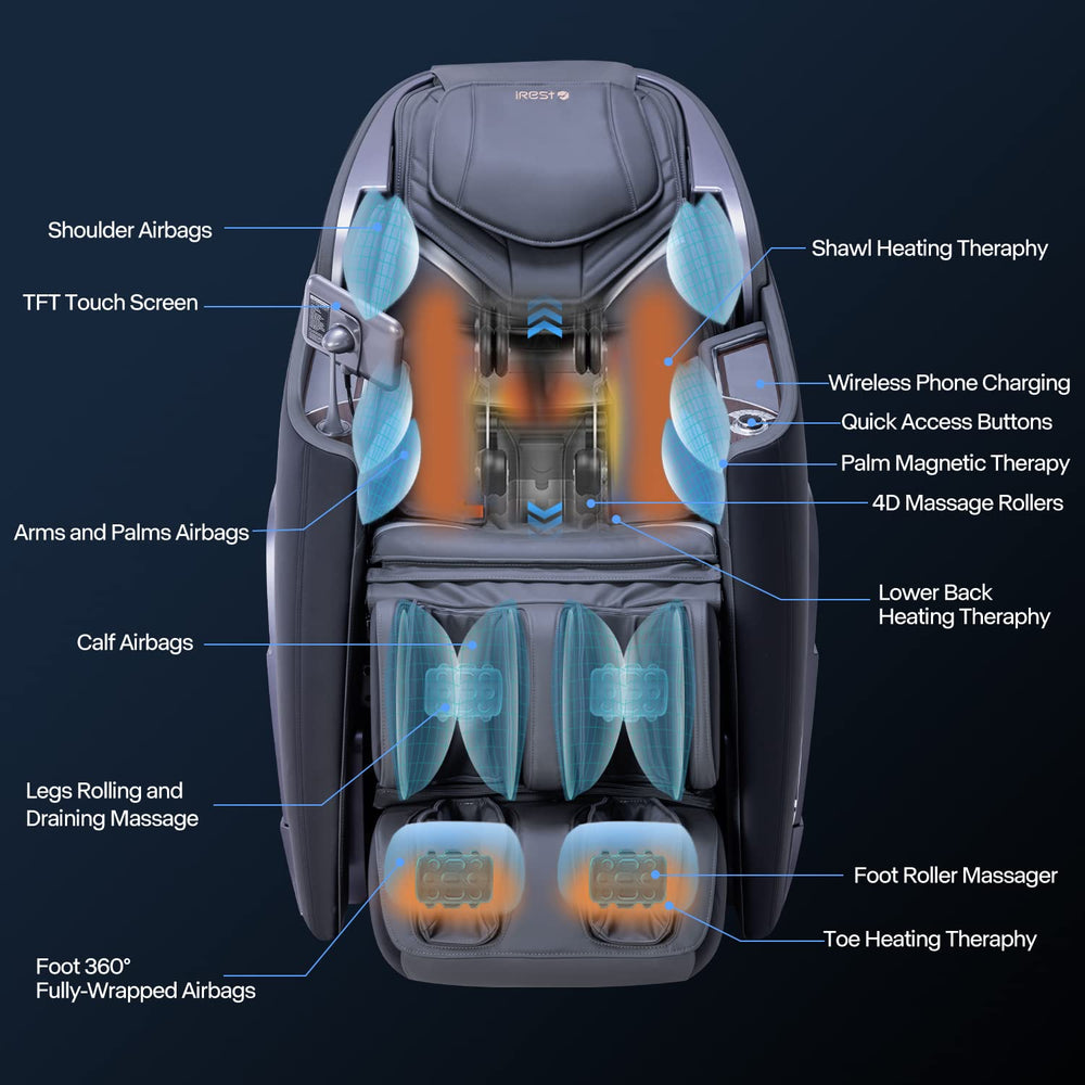 Alfine A710 Pro full-foot airbags and calf kneading enhance daily comfort.