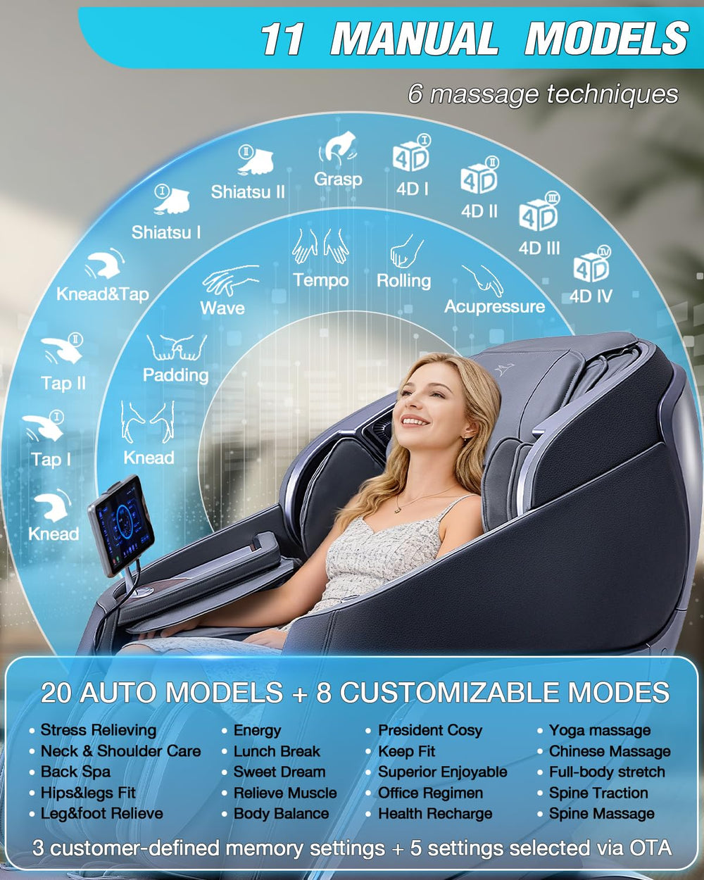 Alfine A710 Pro health detection system tailors sessions to your needs.