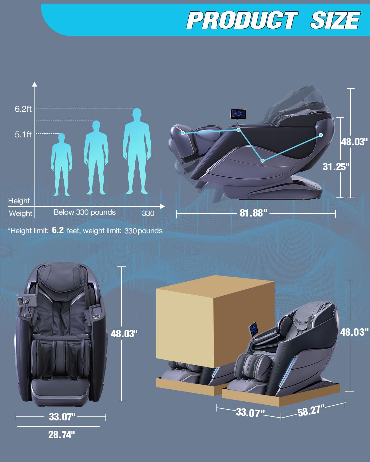 Alfine A710 Pro zero gravity recliner elevates legs for spinal comfort during use.