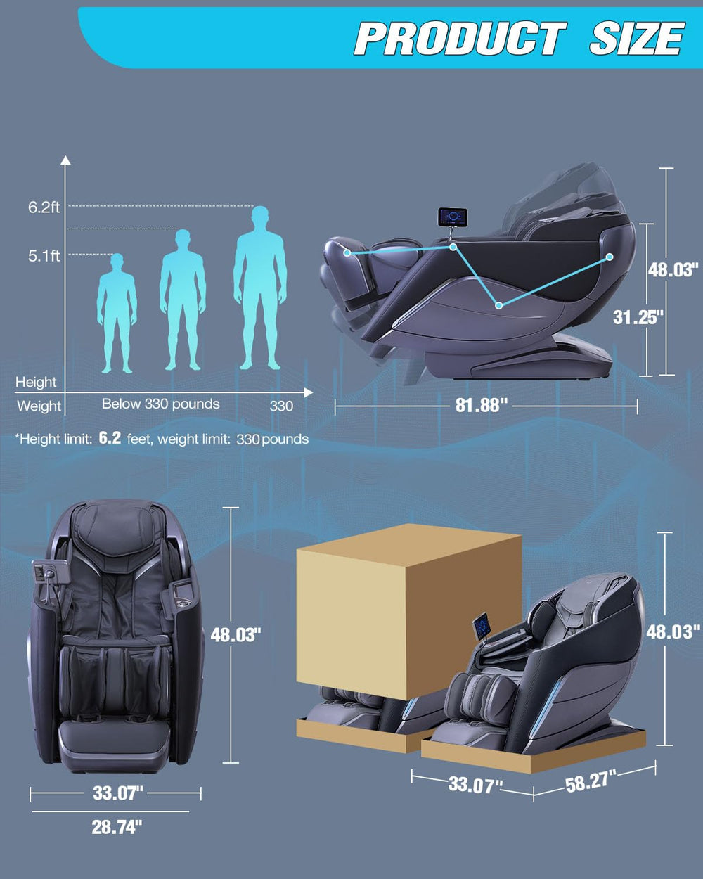 Alfine A710 Pro zero gravity recliner elevates legs for spinal comfort during use.