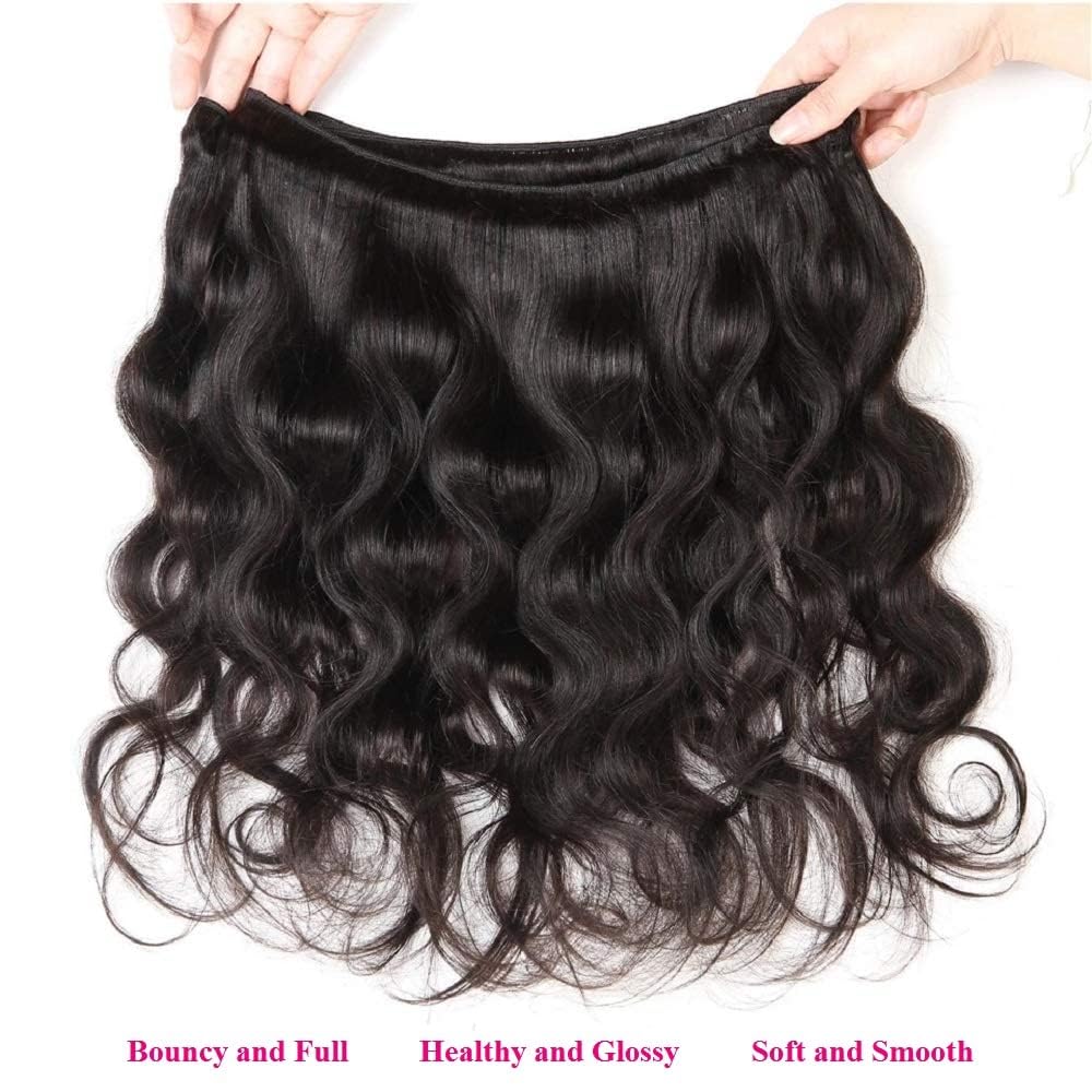 ALIANNA 12A body wave bundles three bundles on mannequin demonstrate fullness.