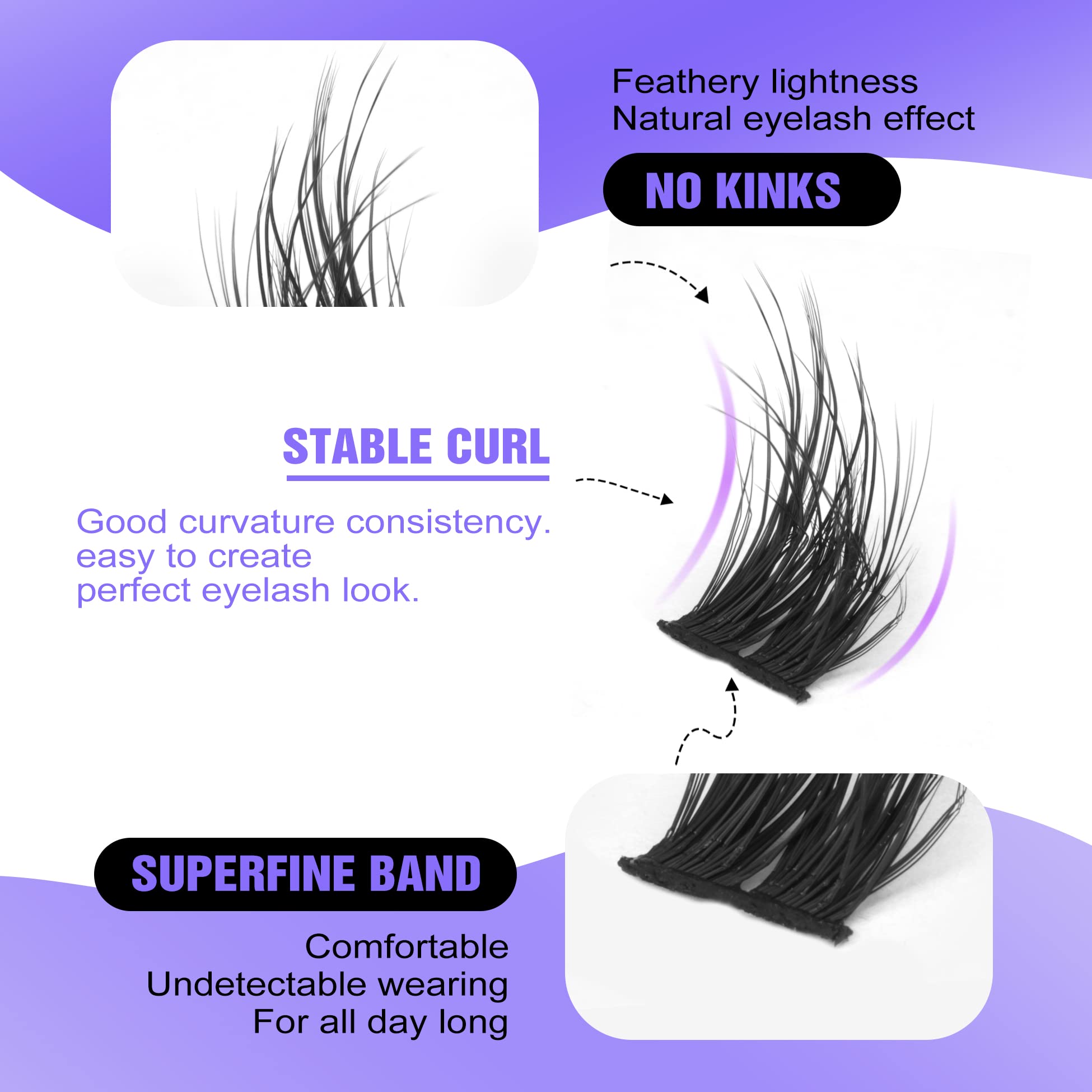 ALICE Flat Lashes 0.05mm ultra-thin fibers for feather-light wear
