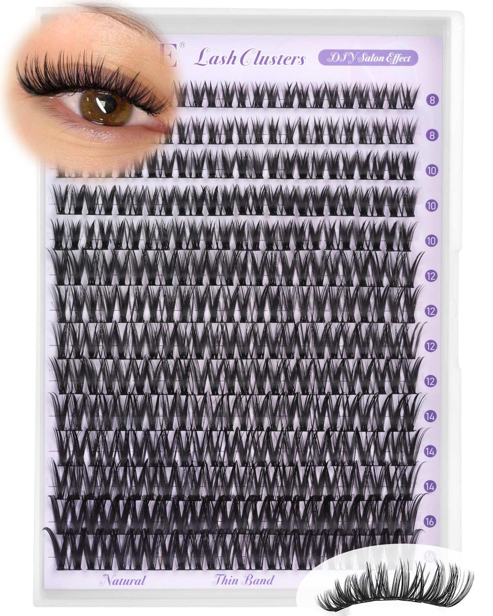 ALICE Flaunt Lash Clusters inner-8mm for a natural inner lift and day-to-day look