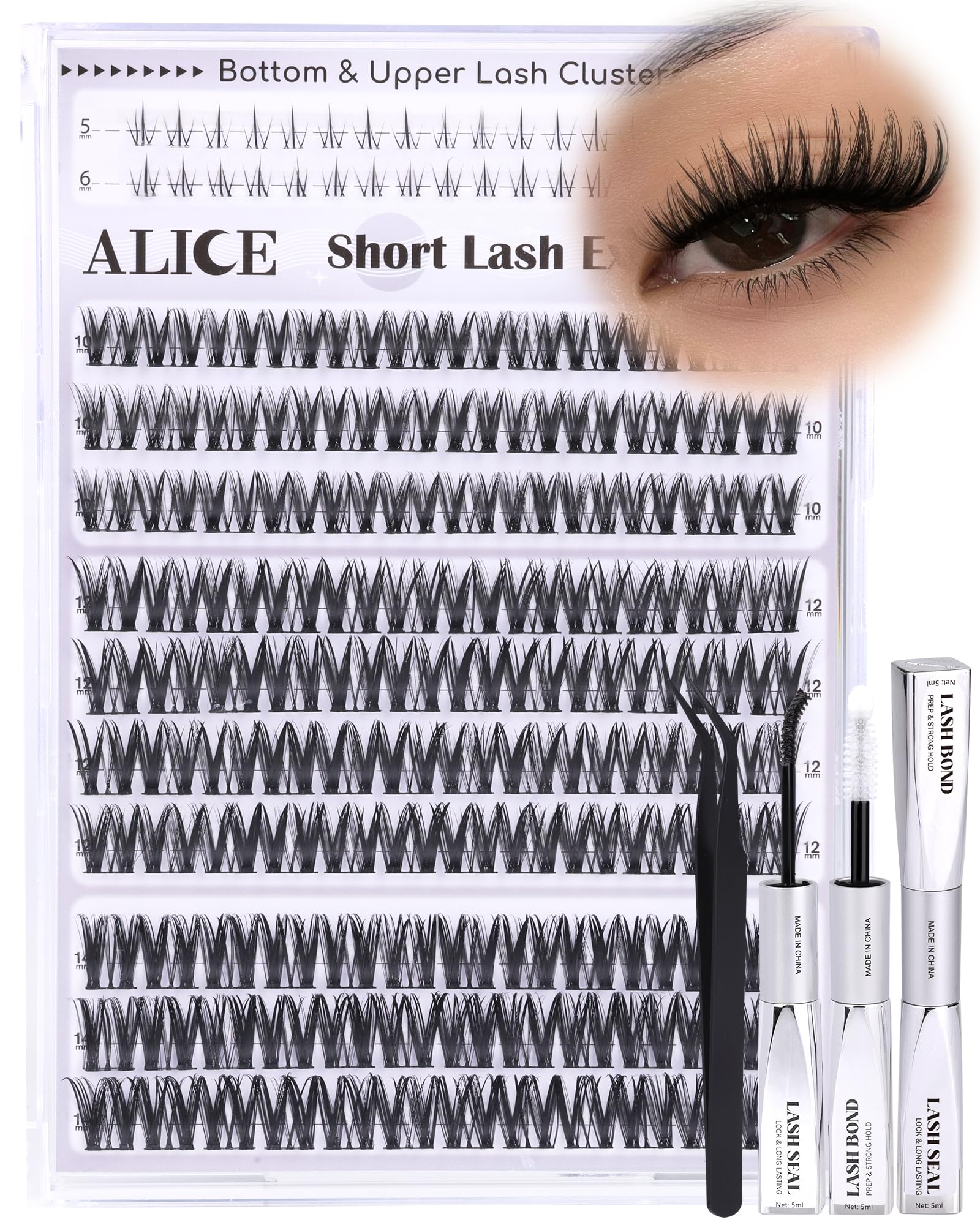 ALICE Flaunt Lash Clusters Kit complete kit for a full eye look.