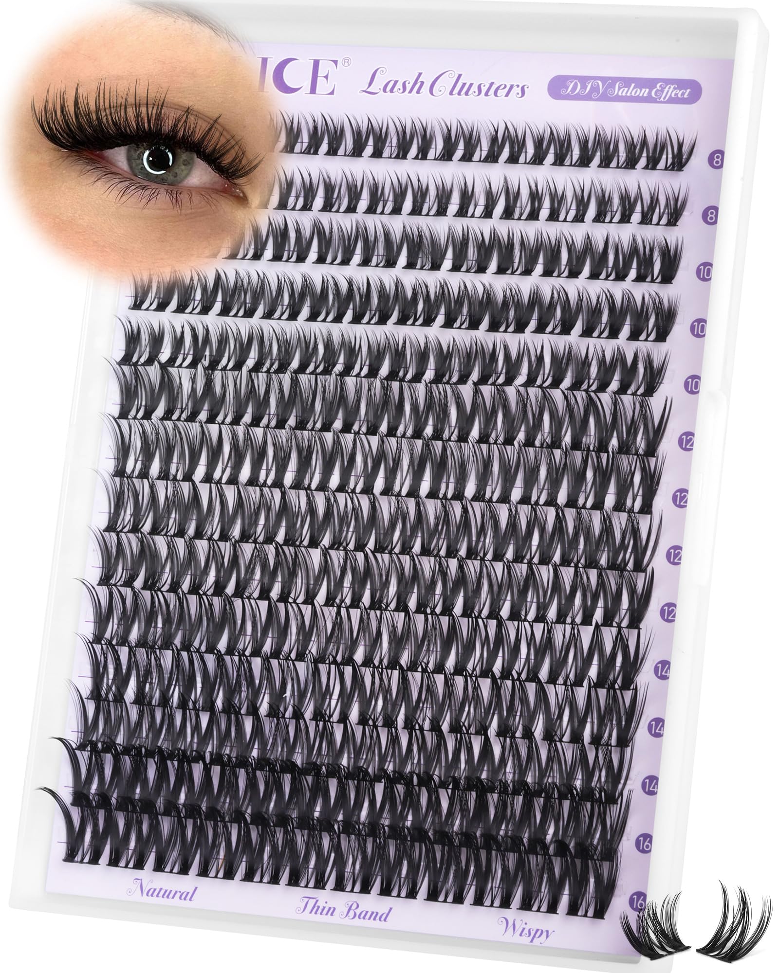 ALICE Flaunt Lash Clusters packaging-display ready for at-home lash upgrades