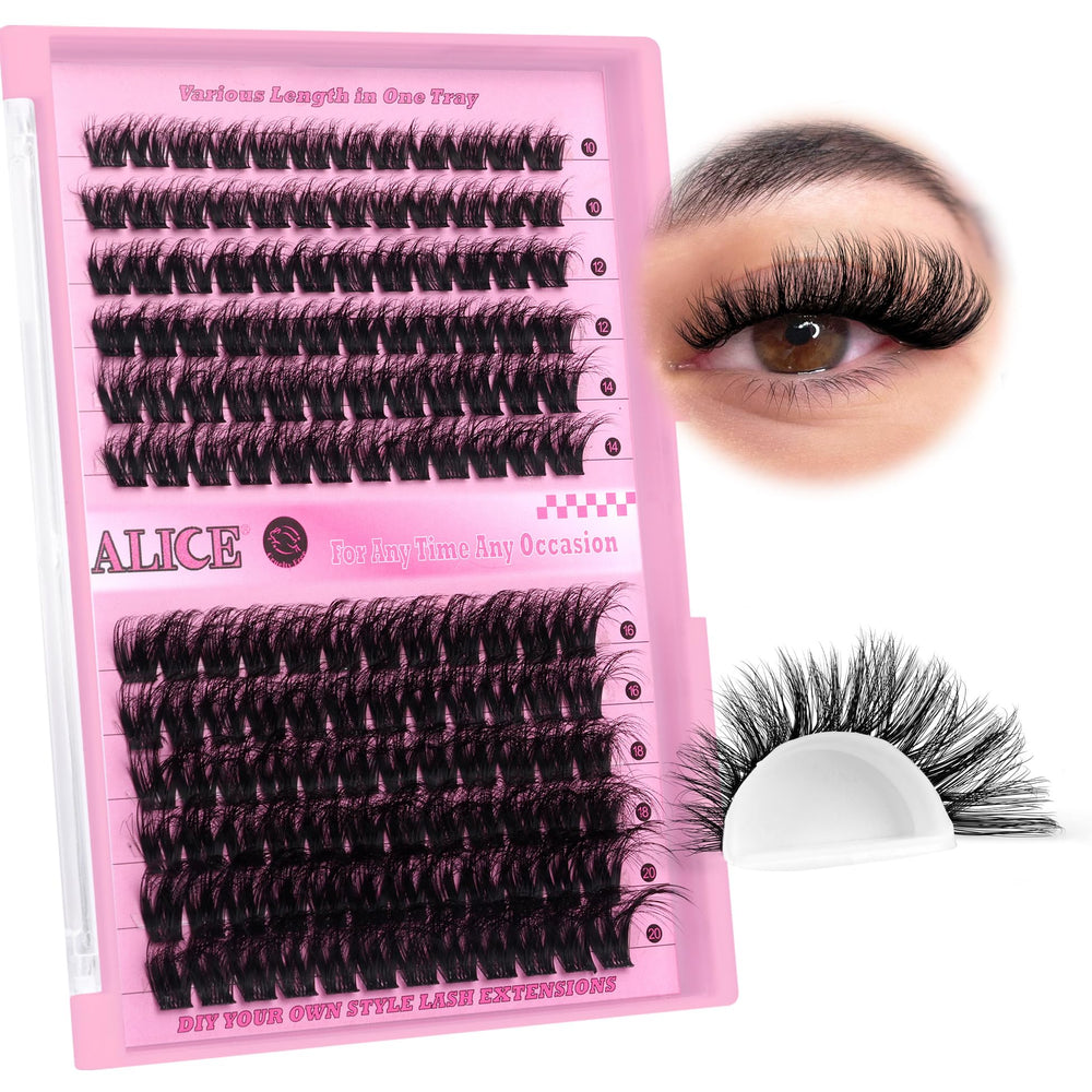 ALICE fox-eye look using longer 10-20mm lashes for dramatic lift.