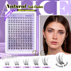 ALICE lash clusters featuring invisible band for seamless, wispy effects