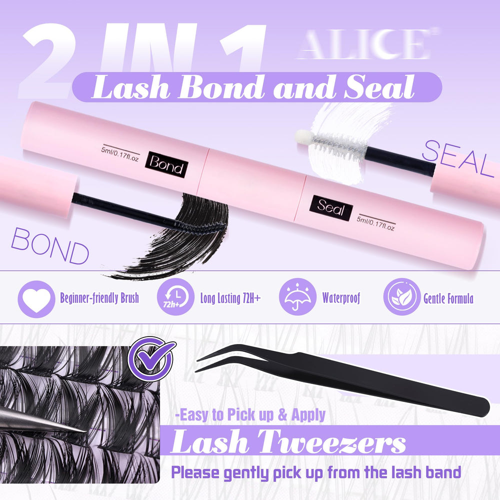 ALICE Lash Clusters Kit beginner-friendly application supports easy DIY lashes.