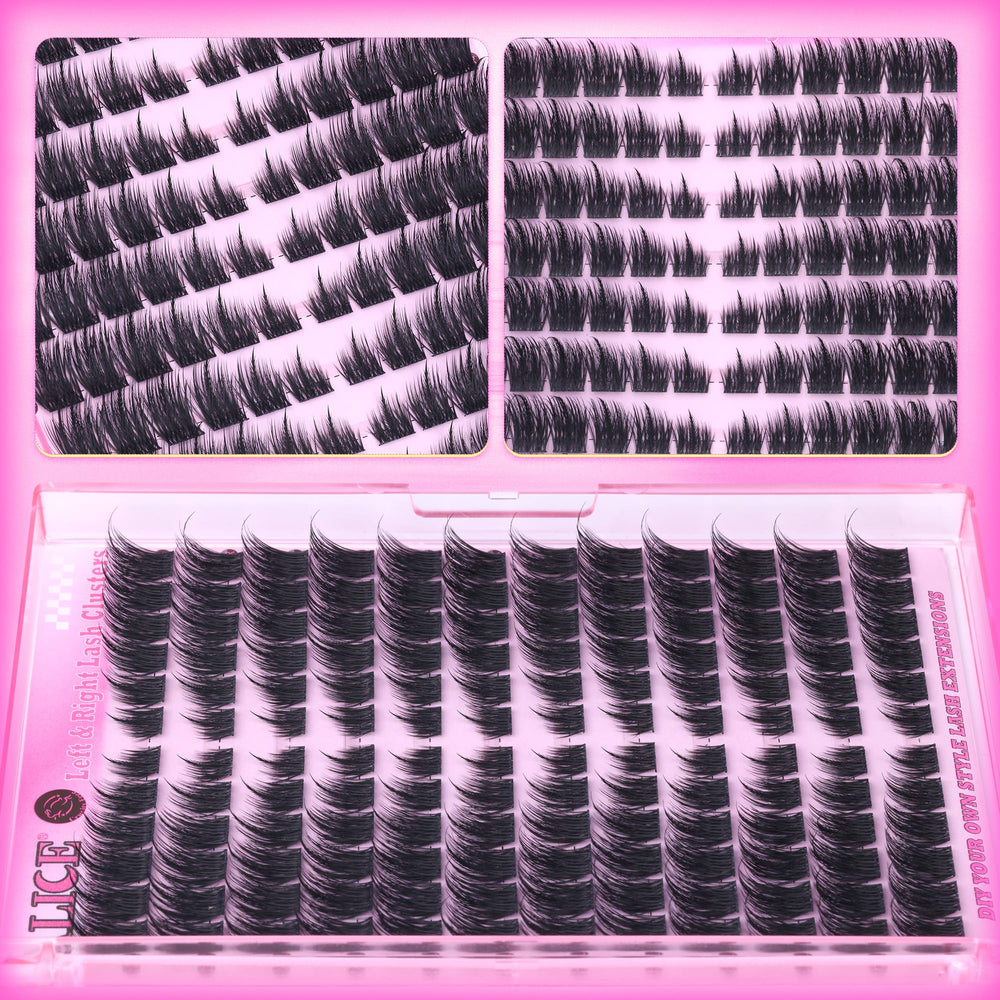 ALICE Left-right matched clusters simplify DIY lash setup.