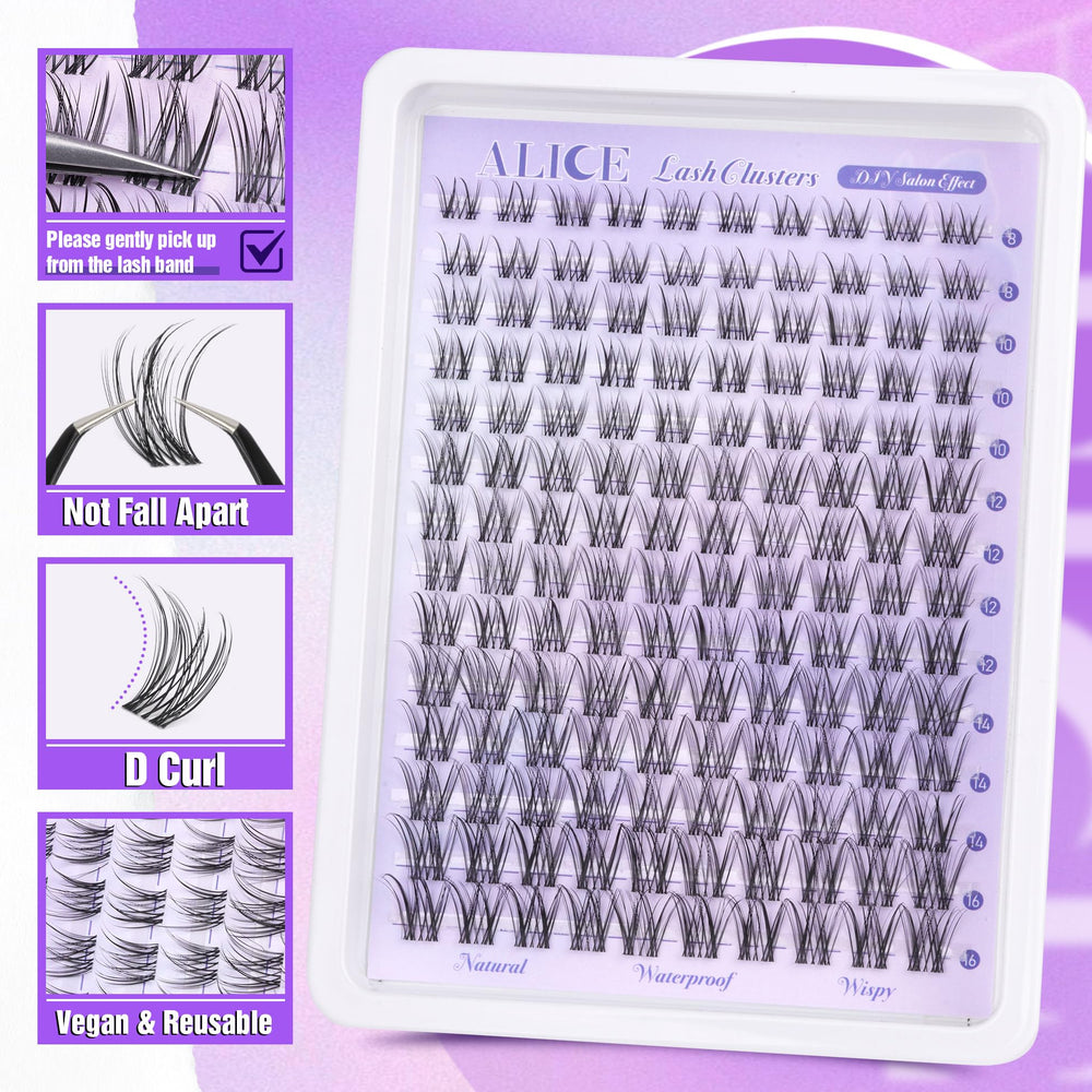 ALICE lash clusters are reusable for multiple wearings