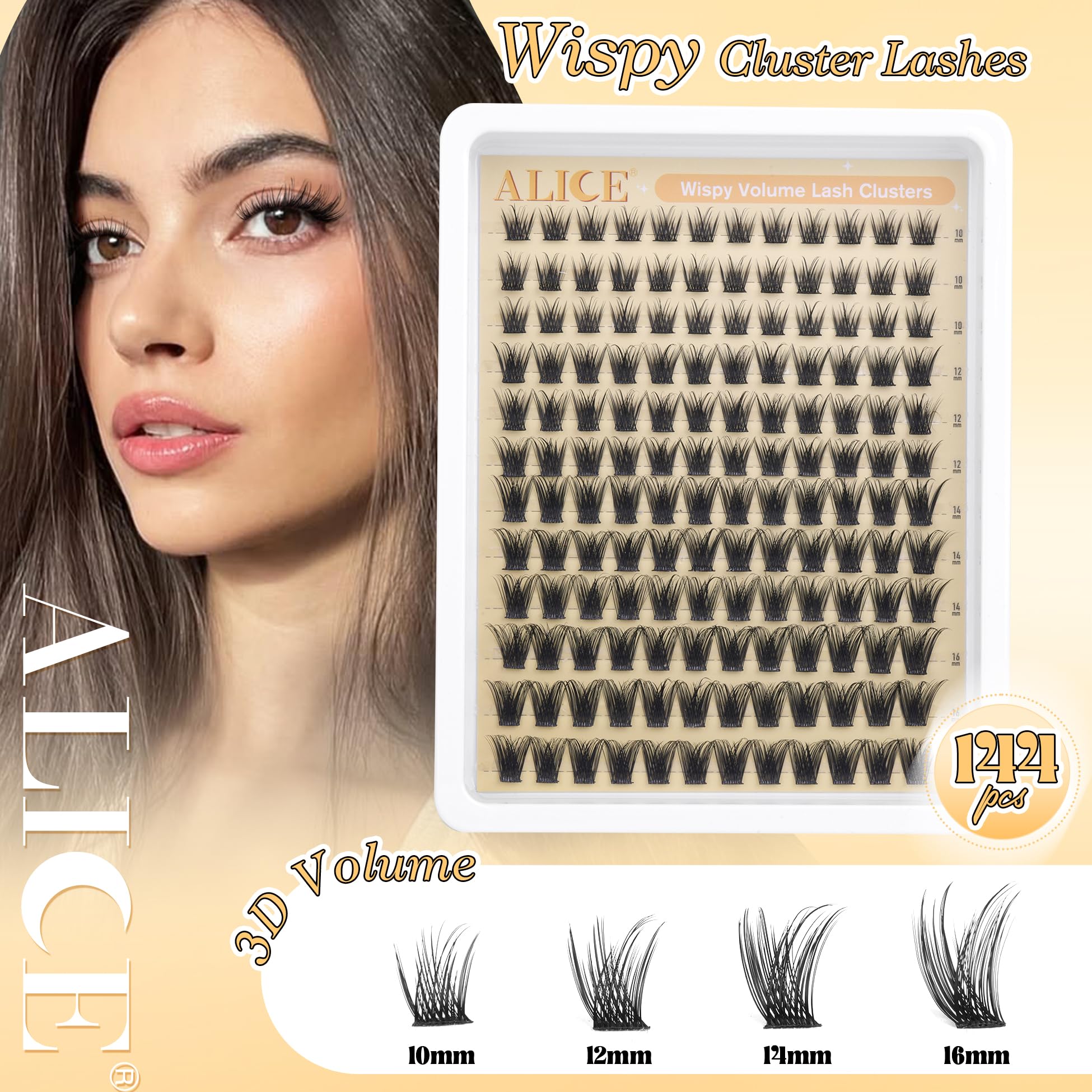 ALICE Lash Clusters Waterproof image designed for all-day wear and resilience.