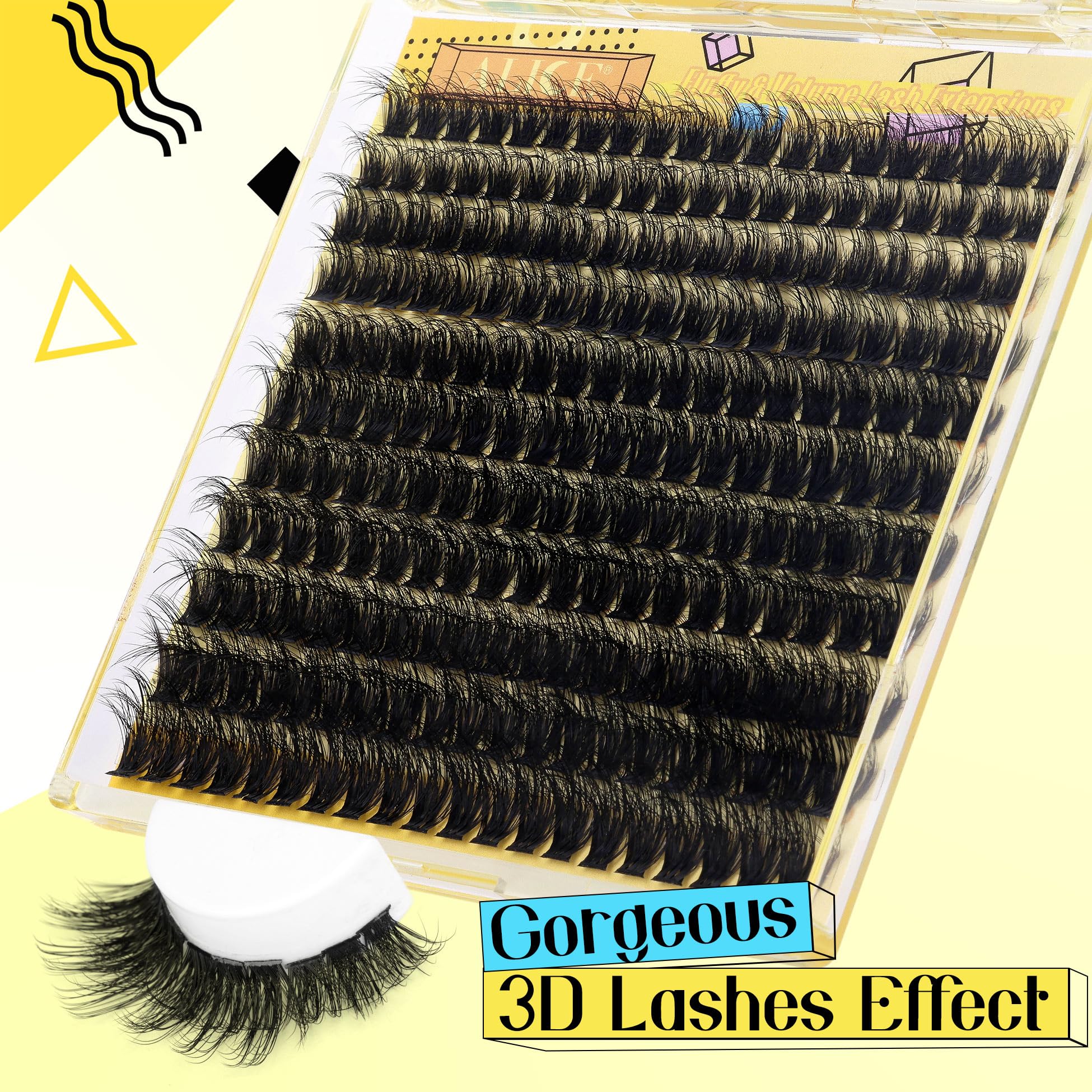 ALICE Thick 3D Clusters close-up fibers highlight ultra-fine lashes