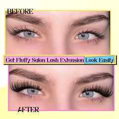 ALICE Lash Extensions Thick 3D Clusters 10-16mm length range for versatile looks