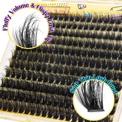 ALICE Lash Extensions Thick 3D Clusters wispy volume fans deliver fuller, natural lashes
