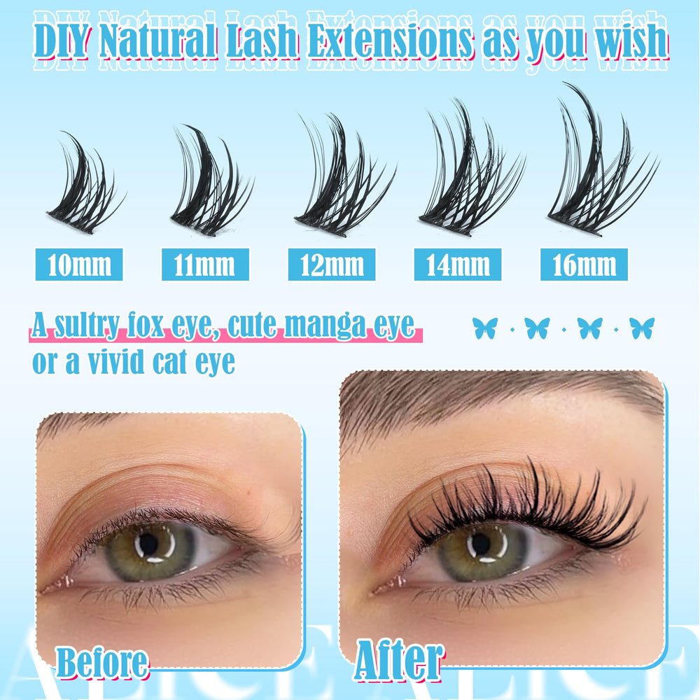 ALICE lash clusters offer secure long-lasting hold without constant reapplication.