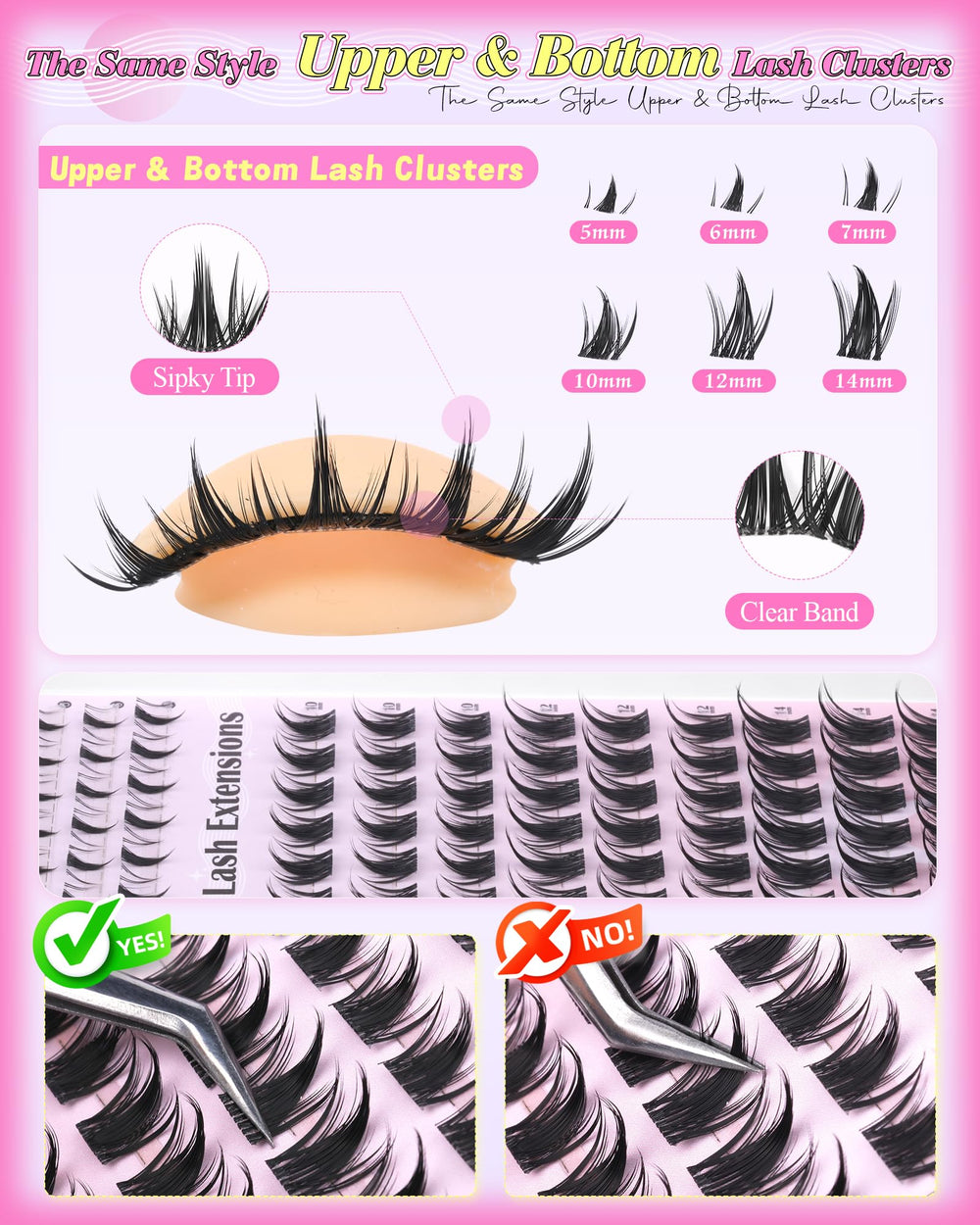 ALICE Manga Lash Clusters Kit pre-arranged clusters simplify setup for quick at-home lash extensions.