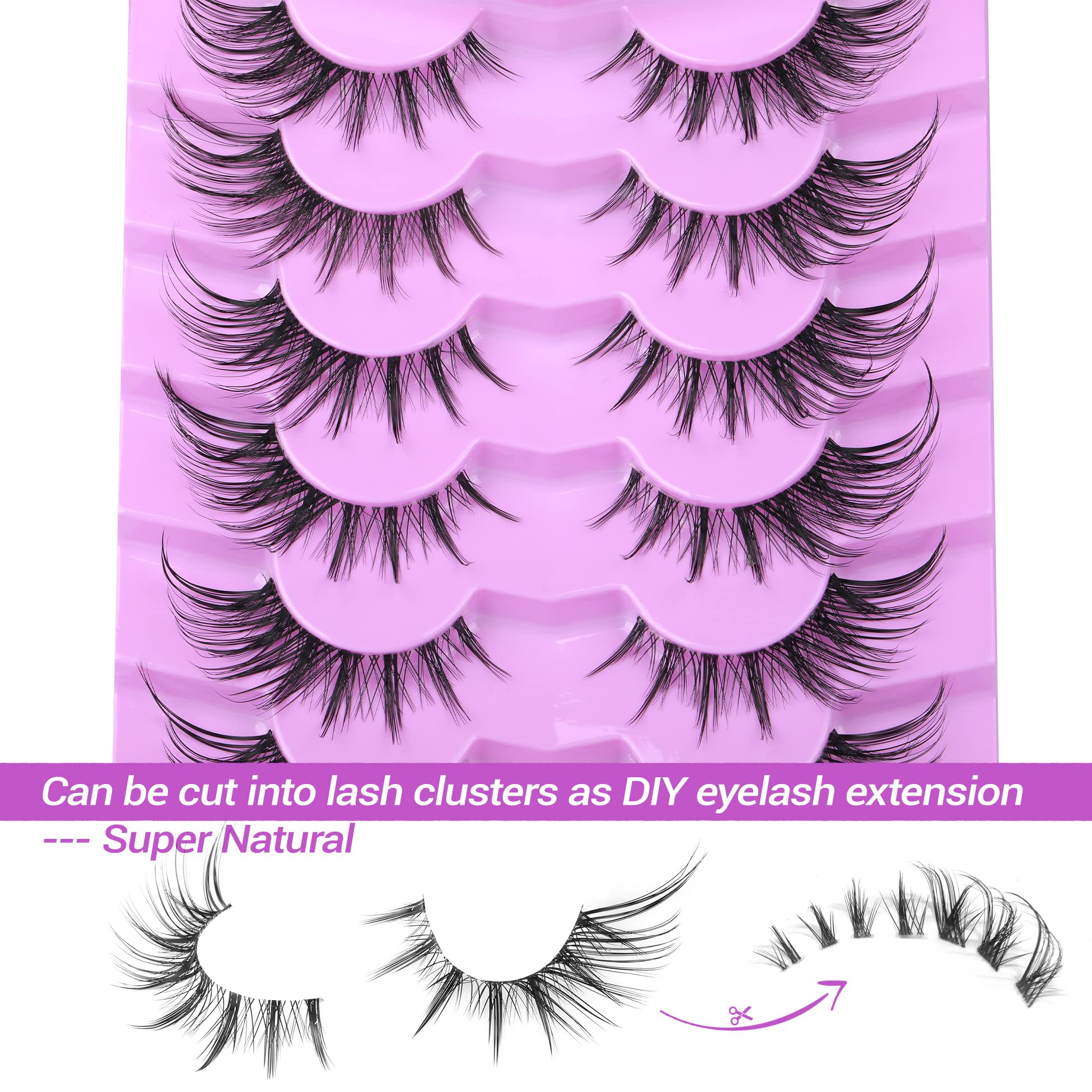 ALICE 7-pair pack for versatile manga lash looks
