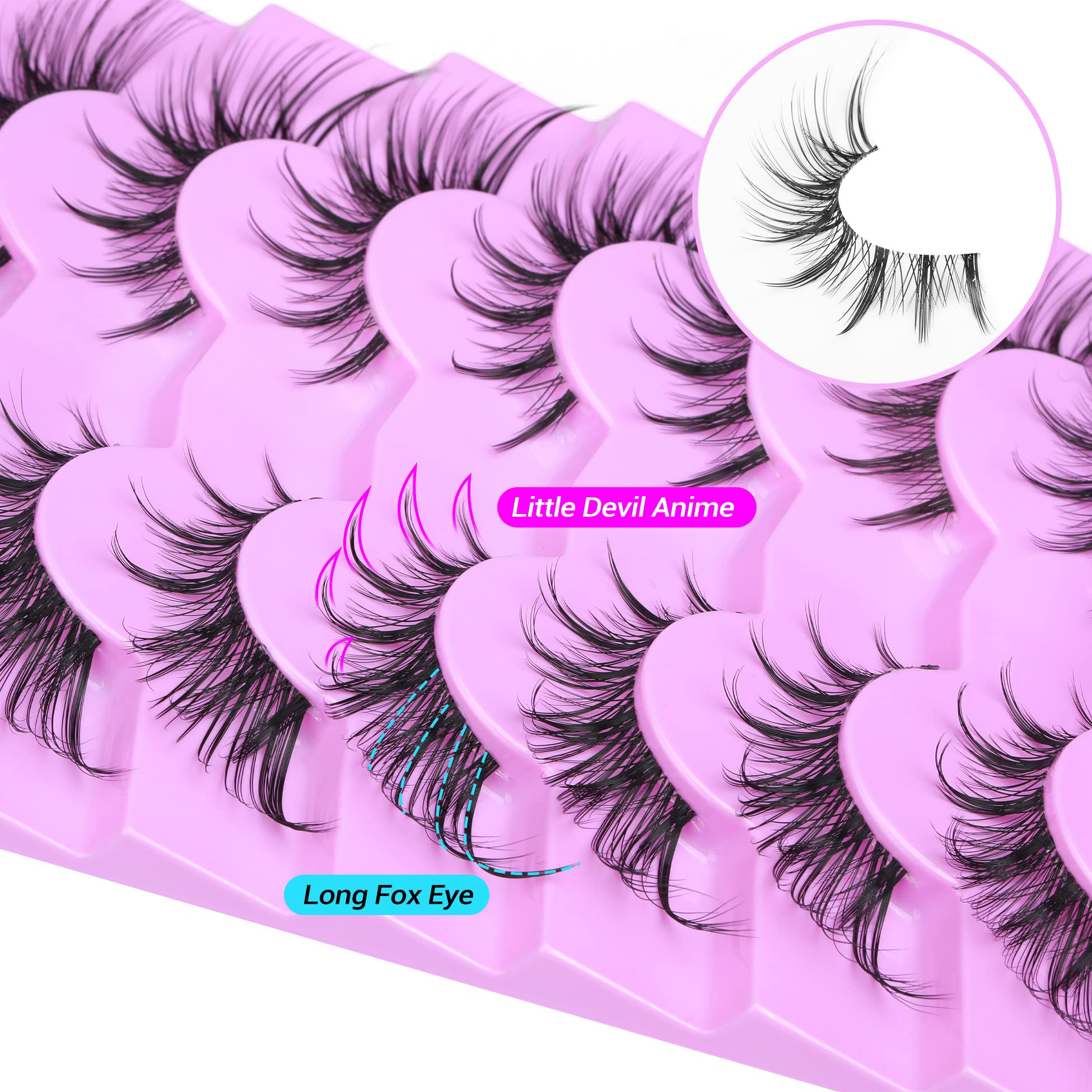 ALICE Spiky Dolly effect lashes enhance eye size and sparkle