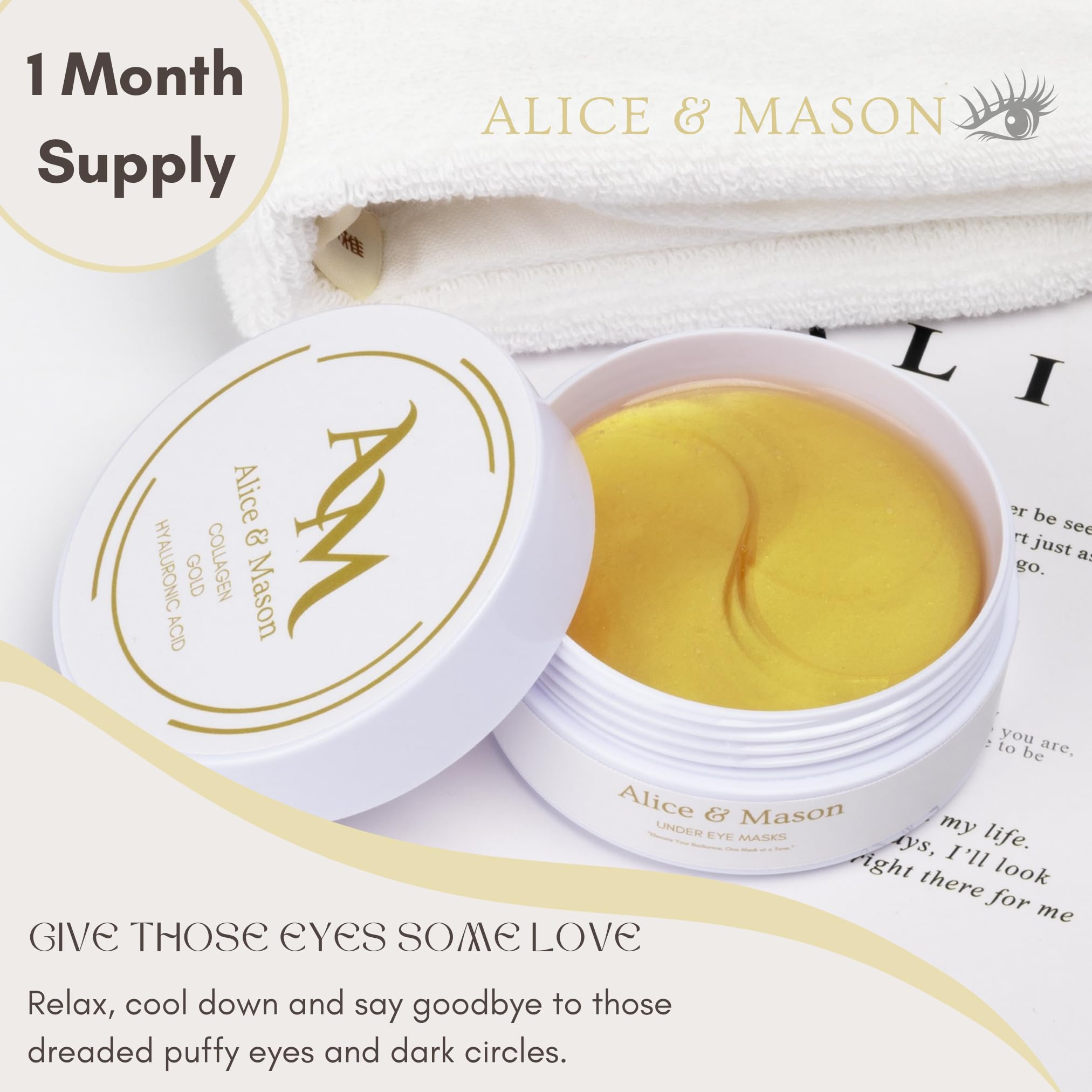 Alice & Mason collagen-rich eye mask around the under-eye area
